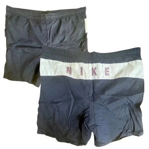 Vintage y2k Navy Nike Purple Embroidered Spellout Shorts